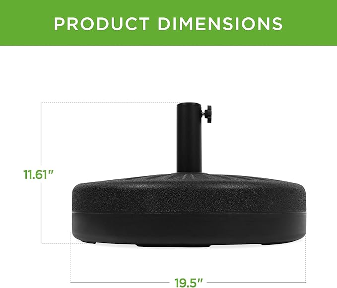 Best Choice Products Fillable Umbrella Base Stand Round Sunburst Plastic Patio - Image 7