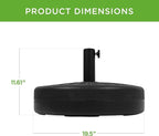 Best Choice Products Fillable Umbrella Base Stand Round Sunburst Plastic Patio - Image 7