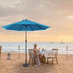 Backyard Expressions 9 ft. Patio Umbrella, Market Table Umbrella w/Tilt and - Image 4