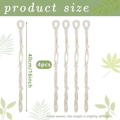 4 Pcs Hanging Plant Extender Macrame Plant Hanger Extender Large Hanging Rope - Image 2