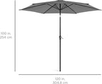 Best Choice Products 10ft Outdoor Table Compatible Steel Polyester Market Patio - Image 7