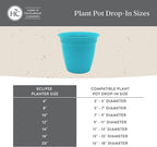 The HC Companies 12 Inch Eclipse Round Planter Pots - Image 6
