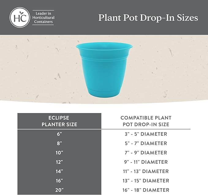 The HC Companies 12 Inch Eclipse Round Planter Pots - Image 6