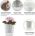 5 Pack Self Watering Pots for Indoor Plants 6.7 Inches Self Watering Planters - Image 3