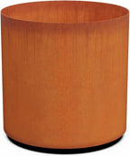 PLANTERCRAFT Corten Steel Metal Planter Box, Round Sizes, Modern Garden Steel by Plantercraft