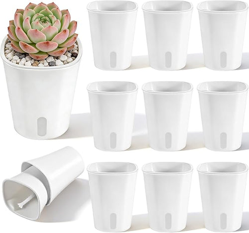 10 Sets 4" Self Watering Pots for Indoor Plants, Plastic Self Watering Planter by Unknown