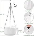 11.2 Inch Hanging Planters for Outdoor Indoor Plants - Image 2