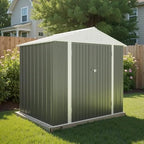 Greesum 8×6FT Outdoor Storage Shed, Metal Patio Storaged Sheds - Image 2