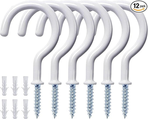 12 Pcs Ceiling Hooks for Hanging Plants, Utensils and Christmas String Lights by Etoolia