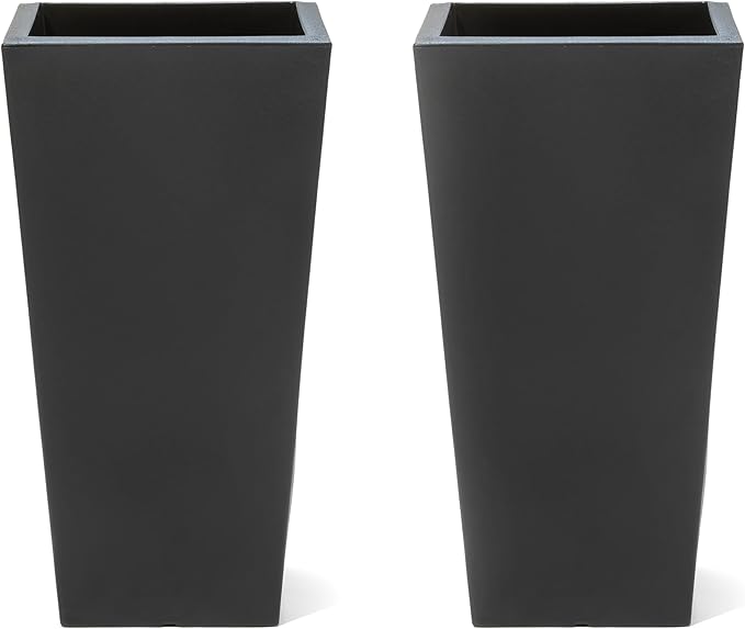 Step2 Tremont Tall Square Tapered Planter, Large Planters by Step2
