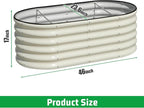 SnugNiture 3 Pcs 4x2x1.5ft Raised Garden Bed Outdoor, Oval Raised Garden Bed Kit - Image 2