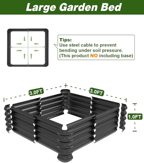 3.0x3.0x1.0ft Raised Garden Bed Kit - Image 2