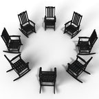 Oversized Rocking Chair Set of 8, Outdoor Rocking Chair by THOEOE
