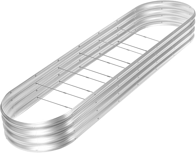 Land Guard 8ft Galvanized Raised Garden Bed Kit, Raised Garden Boxes Outdoor by LandGuard