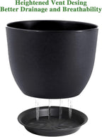 12inch Large Plant Pot, Modern Plastic Planter - Image 3