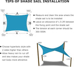 KANAGAWA 6'X22' Turquoise Mix Custom Size Sun Shade Sail Rectangle UV Block - Image 6