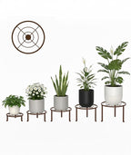 5 Pack Plant Stand Indoor Outdoor, Flower Pot Stand Plant Rack - Image 2
