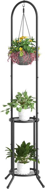 BMOSU Plant Stand with Hooks Indoor Outdoor Corner Tall Plant Stand Heavy-Duty by BMOSU
