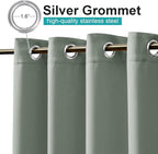 NICETOWN 2 Panels Sage Green Blackout Outdoor Curtains - Image 3