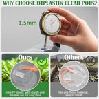 9 Pack 8/7/6 Inch Clear Nursery Pots - Image 4