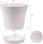 homenote Pots for Plants, 15 Pack 6 Inch Plastic Planters - Image 5