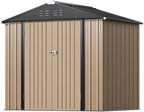 Greesum 8×6FT Outdoor Storage Shed, Metal Patio Storaged Sheds - Image 4
