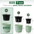 T4U 7 Inch Self Watering Pots for Indoor Plants, 4 Pack Plant Pots, Self - Image 2