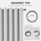 Joydeco Blackout Door Curtain for Doorway Privacy 96 Inches Long, Grommet - Image 9