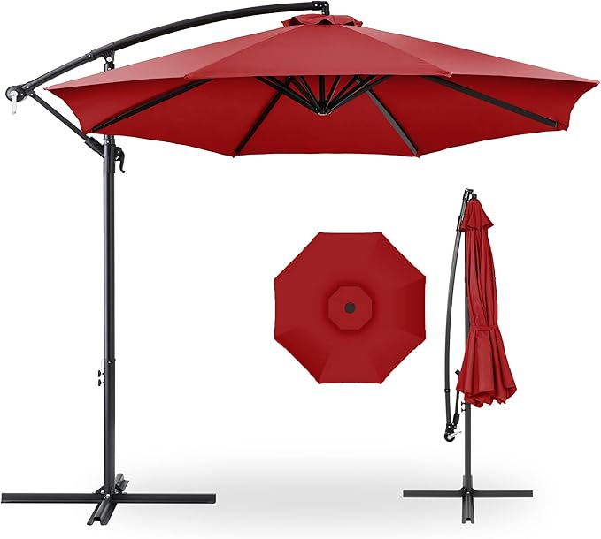 Best Choice Products 10ft Offset Hanging Market Patio Umbrella w/Easy Tilt by BestChoiceProducts