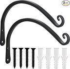 Gtongoko 2 Pack 12 Inch Plant Hangers Outdoor Metal, Plant Hooks by Gtongoko