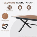 Grand patio 7-Piece Outdoor Dining Set, 6 Leather-Look Wicker Swivel Patio - Image 6