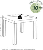 Furinno Classic Living Room Table Set of 3, Modern Rectangle Coffee Table - Image 4
