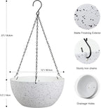 12 inch Large Hanging Planters for Indoor Outdoor Plants, 2 Pack Hanging Flower - Image 2