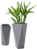 Outsunny Set of 3 Tall Planters, MgO Indoor Outdoor Planters by Outsunny