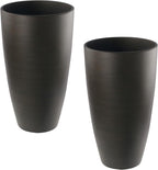 2 Packs 21 inch Tall Planter, Indoor Outdoor Round Planter by Goldshire