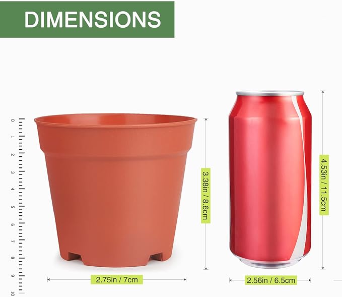 4 inch Plant Pots, 28 Pack Small Plastic Planters - Image 6