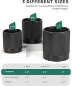 LaDoVita 3 Pack Ceramic Plant Pots 6/5/4 inch, Flowerpot - Image 2