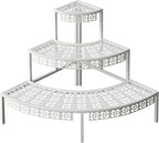 aboxoo 3 Tier Plant Stand Semi-Circular Flower Pot Organizer Rack Quarter Round by aboxoo