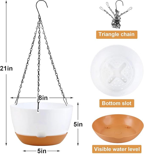 4 Pack Plastic Hanging planters - Image 2