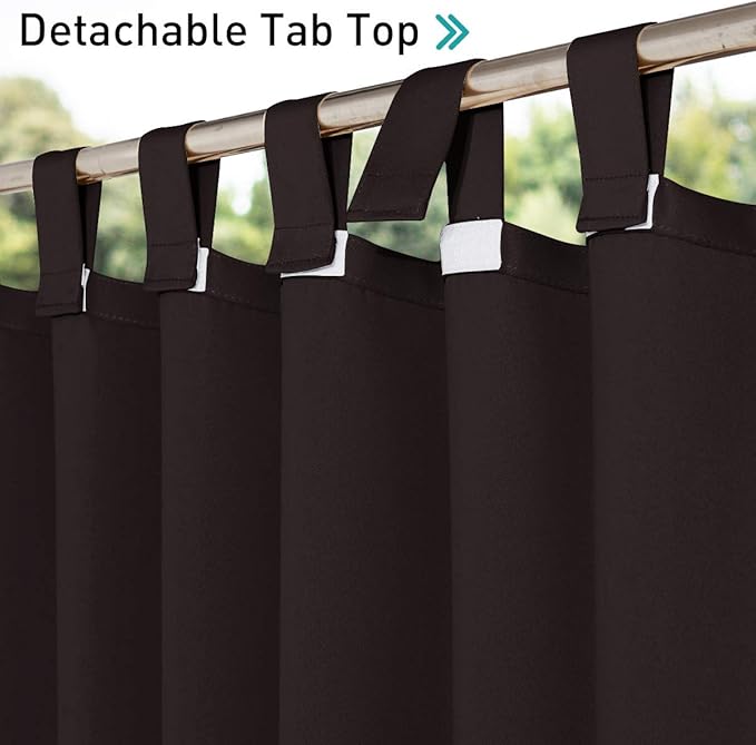 NICETOWN 2 Panels Blackout Outdoor Curtains - Image 3