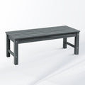Psilvam 2-Person Outdoor Poly Lumber Patio Backless Bench, Fade-Resistant & by PsilvamGardenFurniture
