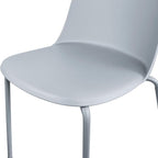 2xhome Modern Stackable Armless Dining Chair | Plastic Shell Seat - Image 8