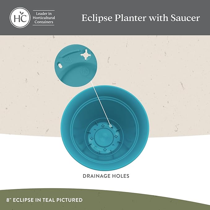 The HC Companies 12 Inch Eclipse Round Planter Pots - Image 3