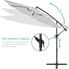 Best Choice Products 10ft Offset Cantilever Hanging Market Patio Umbrella - Image 4