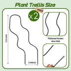 13.4 Inch Indoor Plant Trellis for Climbing Plants, Metal Trellis, Small Garden - Image 2