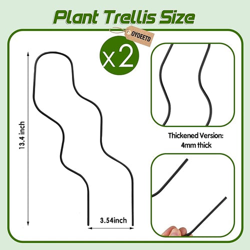 13.4 Inch Indoor Plant Trellis for Climbing Plants, Metal Trellis, Small Garden - Image 2