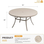 VICLLAX 53" Outdoor Round Patio Table - Image 3