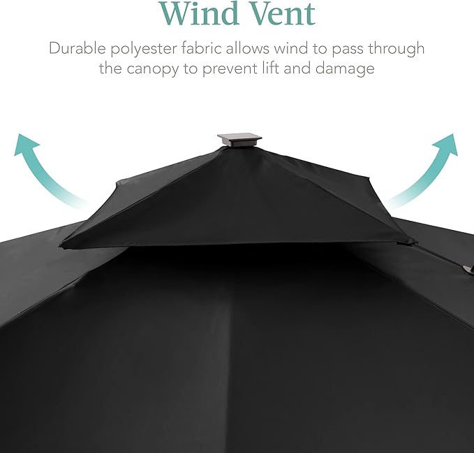 Best Choice Products 10x10ft Cantilever Patio Umbrella w/Base Included - Image 6