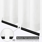 Easy-Going Outdoor Patio Curtains Detachable Tab Top Windproof Weatherproof - Image 3