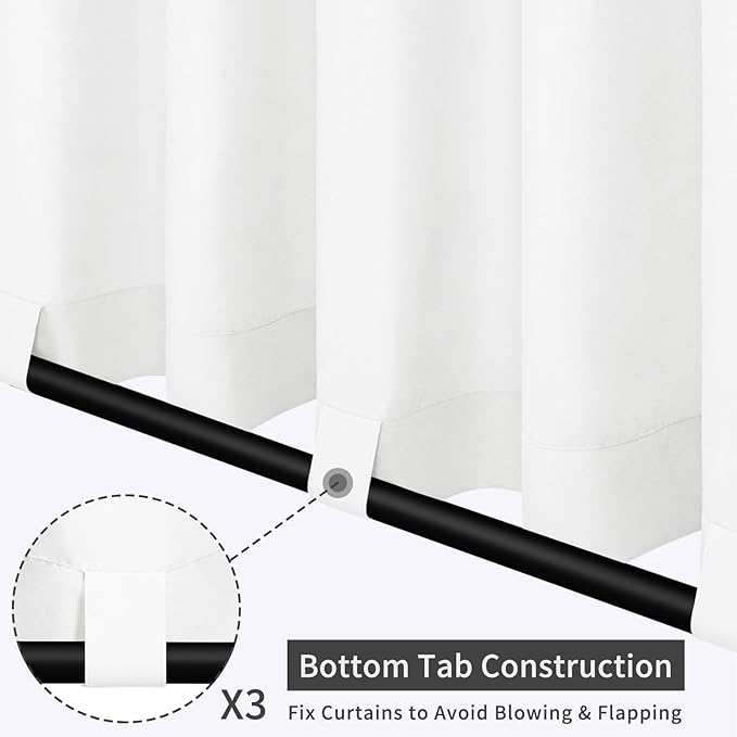 Easy-Going Outdoor Patio Curtains Detachable Tab Top Windproof Weatherproof - Image 3